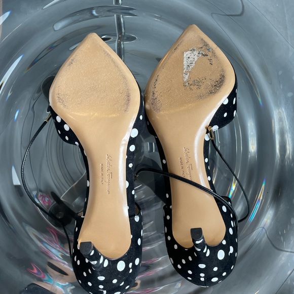 Salvatore ferragamo polka dot heels - Picture 4 of 12